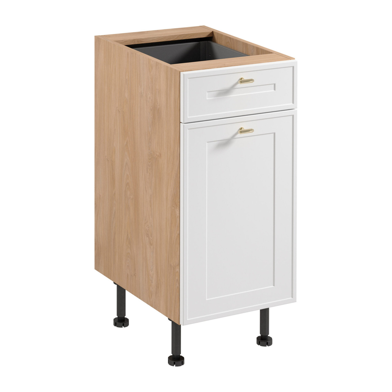 Kuchyňská skříňka SORENTO D40S1 - P/L - Puccini/ bílý rám