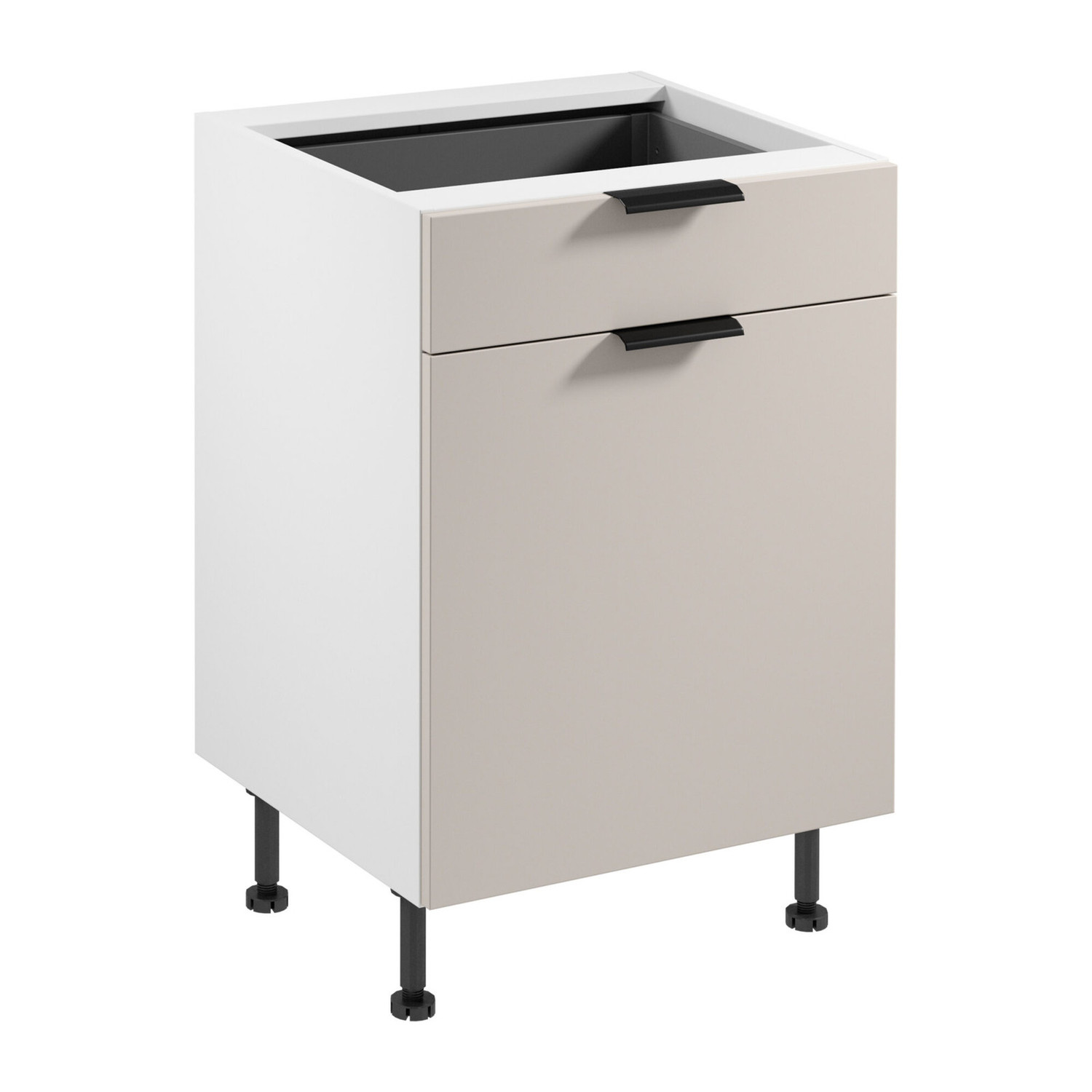 Kuchyňská skříňka SORENTO D60S1- P/L AX -  bílá Béžová