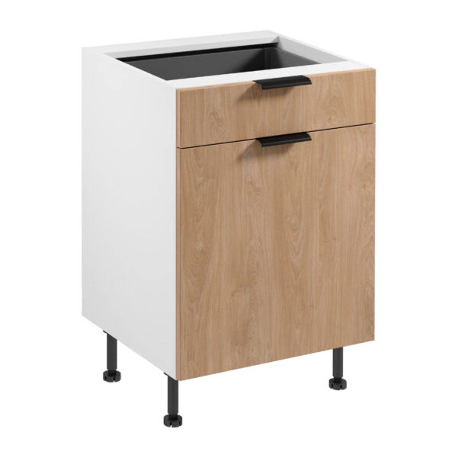 Kuchyňská skříňka SORENTO D60S1- P/L AX -  bílá Puccini