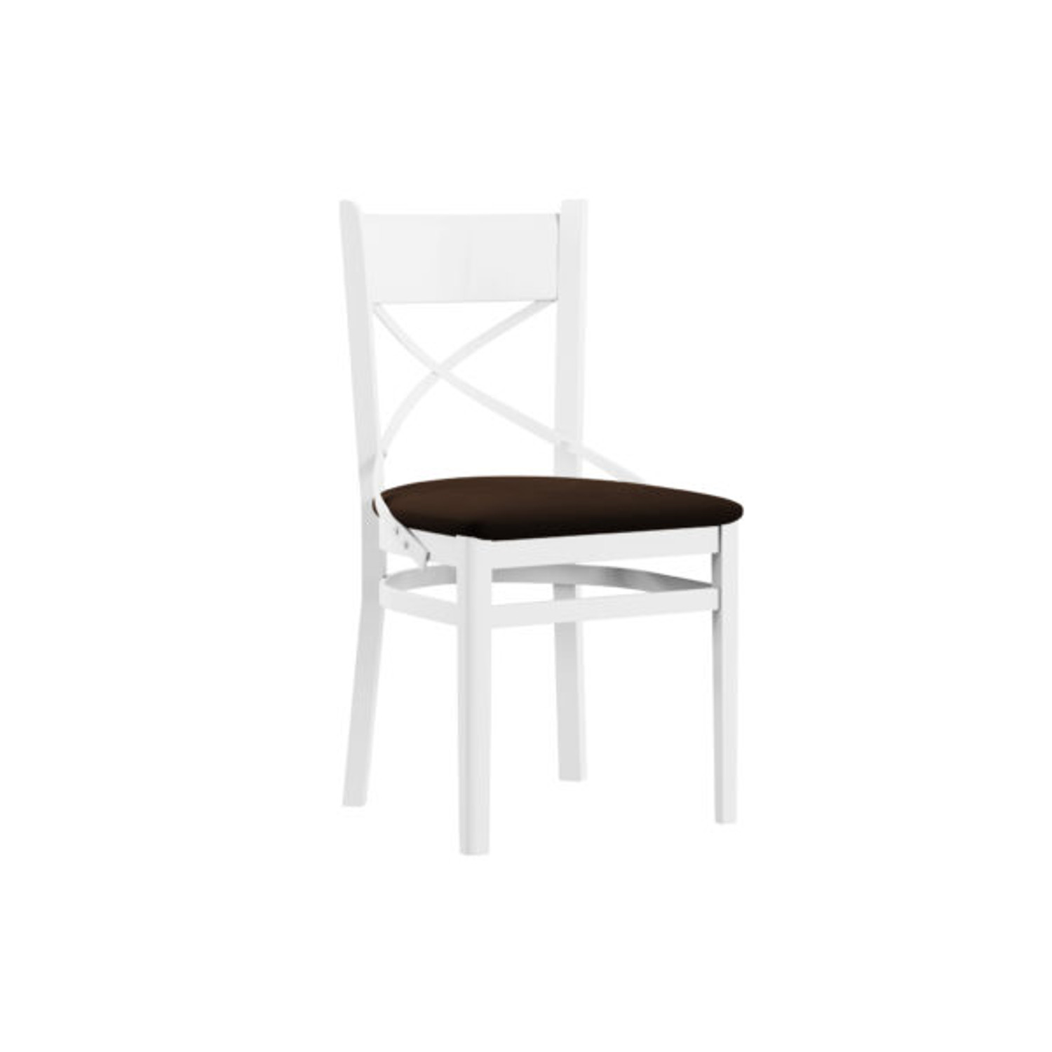 Jídelní židle X - bílé nohy v-X-bila-hneda