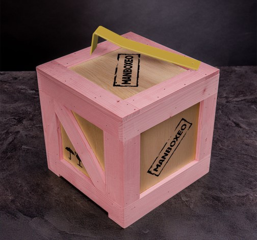 Prázdná Manboxeo bedna s páčidlem růžová – velká