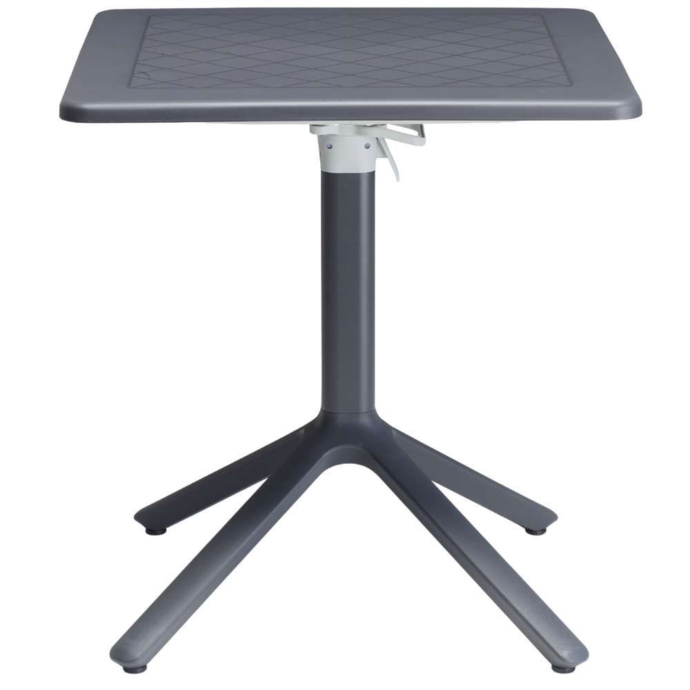 SCAB Tmavě šedý zahradní skládací stůl Eco 70 x 70 cm