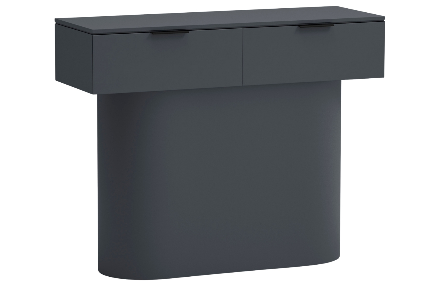 Teulat Antracitově šedý lakovaný toaletní stolek Totem 100 x 36 cm