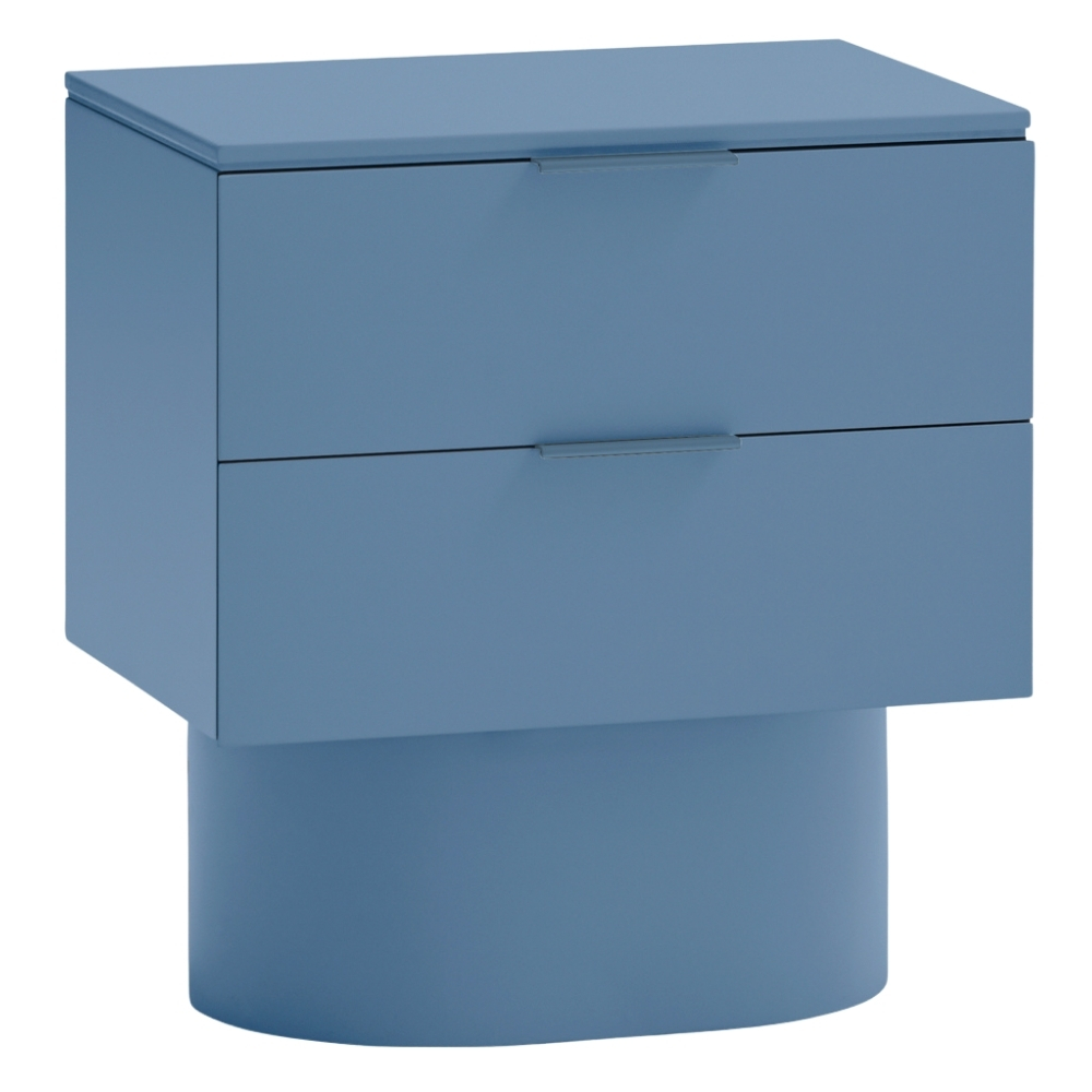 Teulat Modrý lakovaný noční stolek Totem 50 x 37 cm