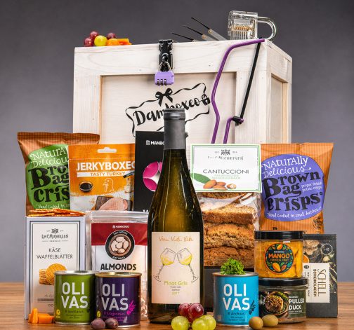 Truhla s bílým vínem XXL