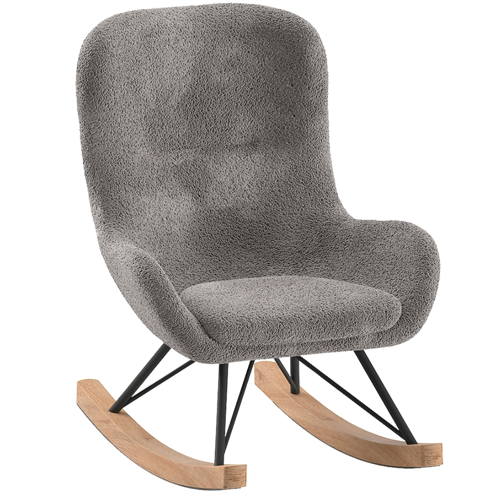 Vipack Šedé dětské houpací křeslo Rocky