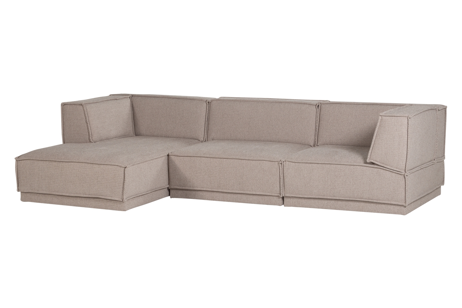 WOOOD Béžová rohová pohovka Manu 286 cm