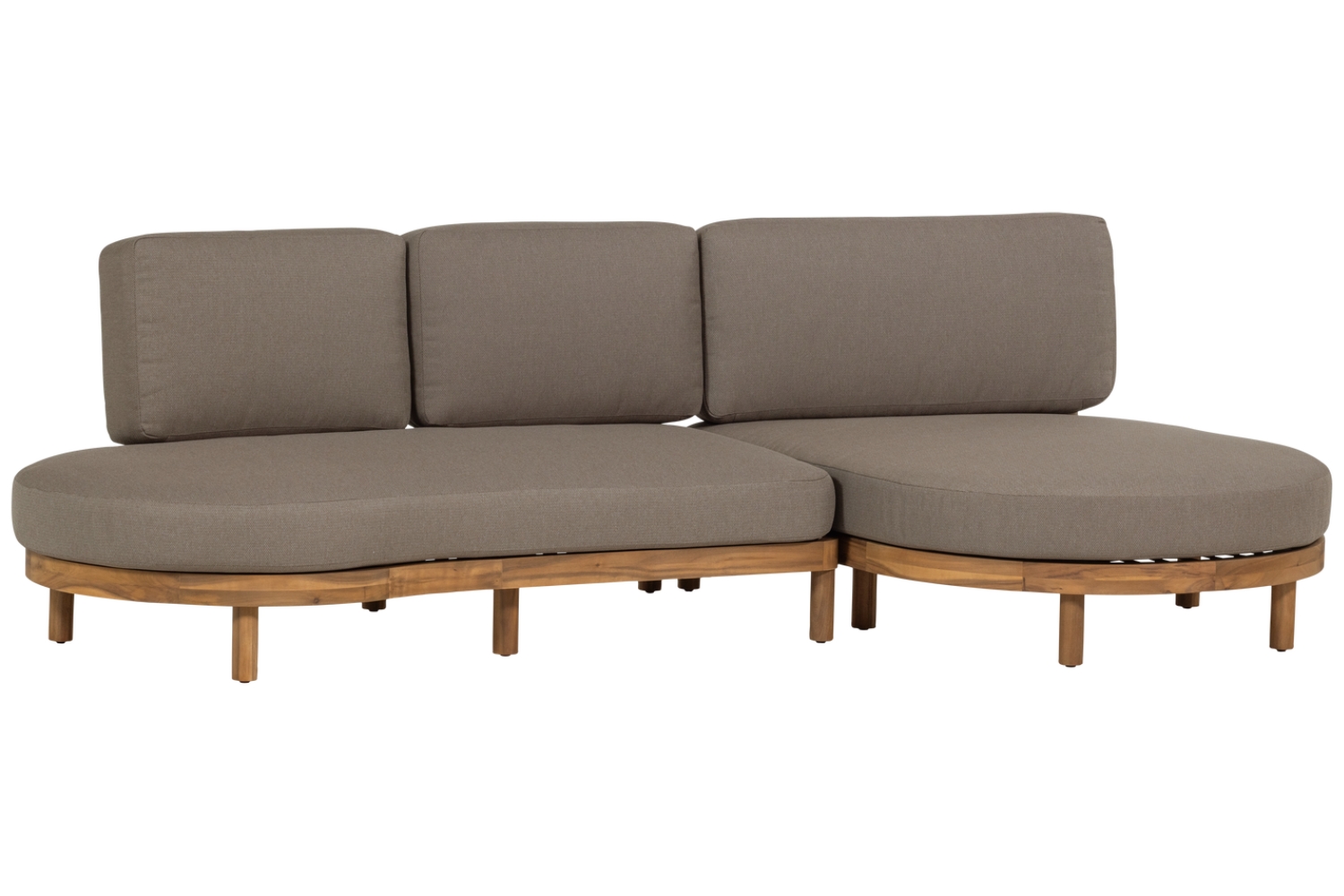 WOOOD Hnědá zahradní rohová pohovka Zinto 300 cm