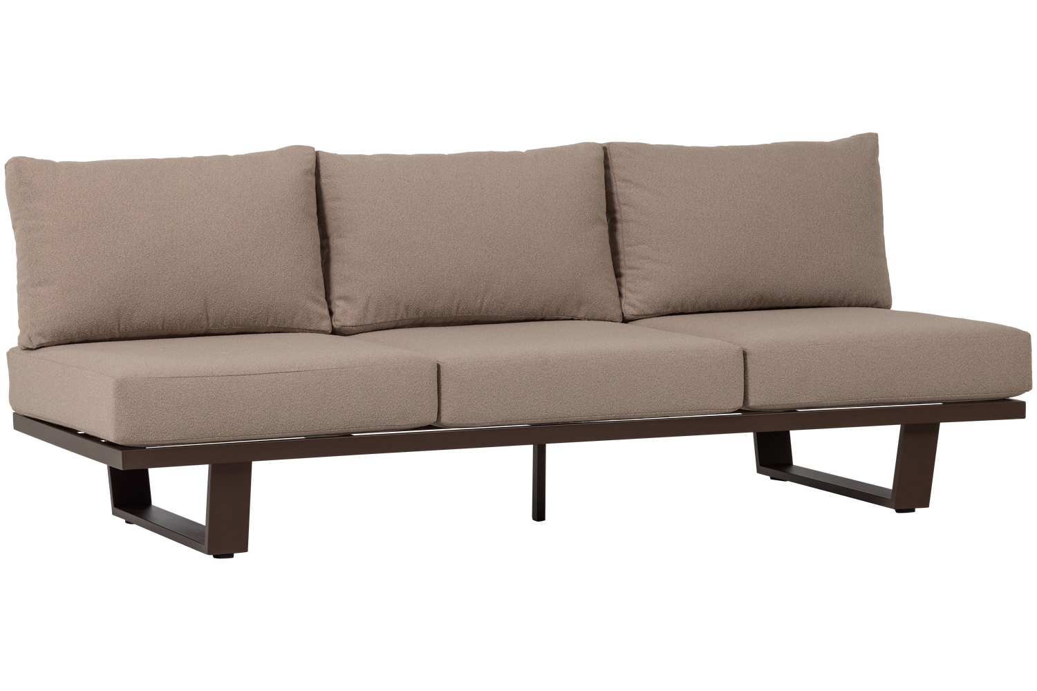 WOOOD Hnědá zahradní trojmístná pohovka Bear 210 cm