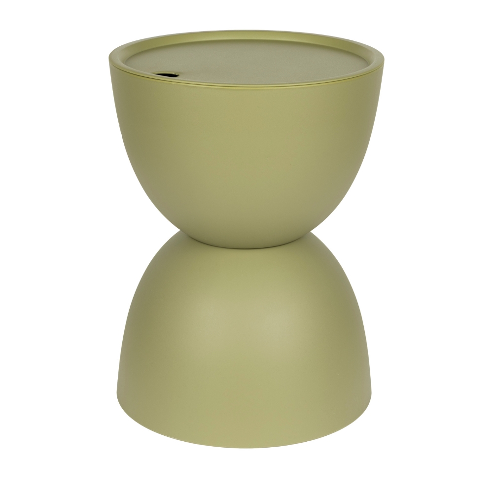 White Label Zelený plastový zahradní stolek MARA 34 cm