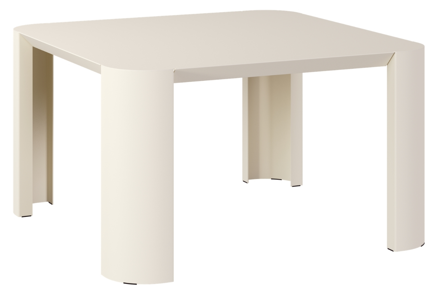 noo.ma Béžový kovový zahradní stolek Fli 65 x 65 cm