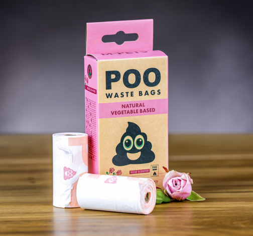 M-Pets Poo sáčky na trus – růže 4x15 ks