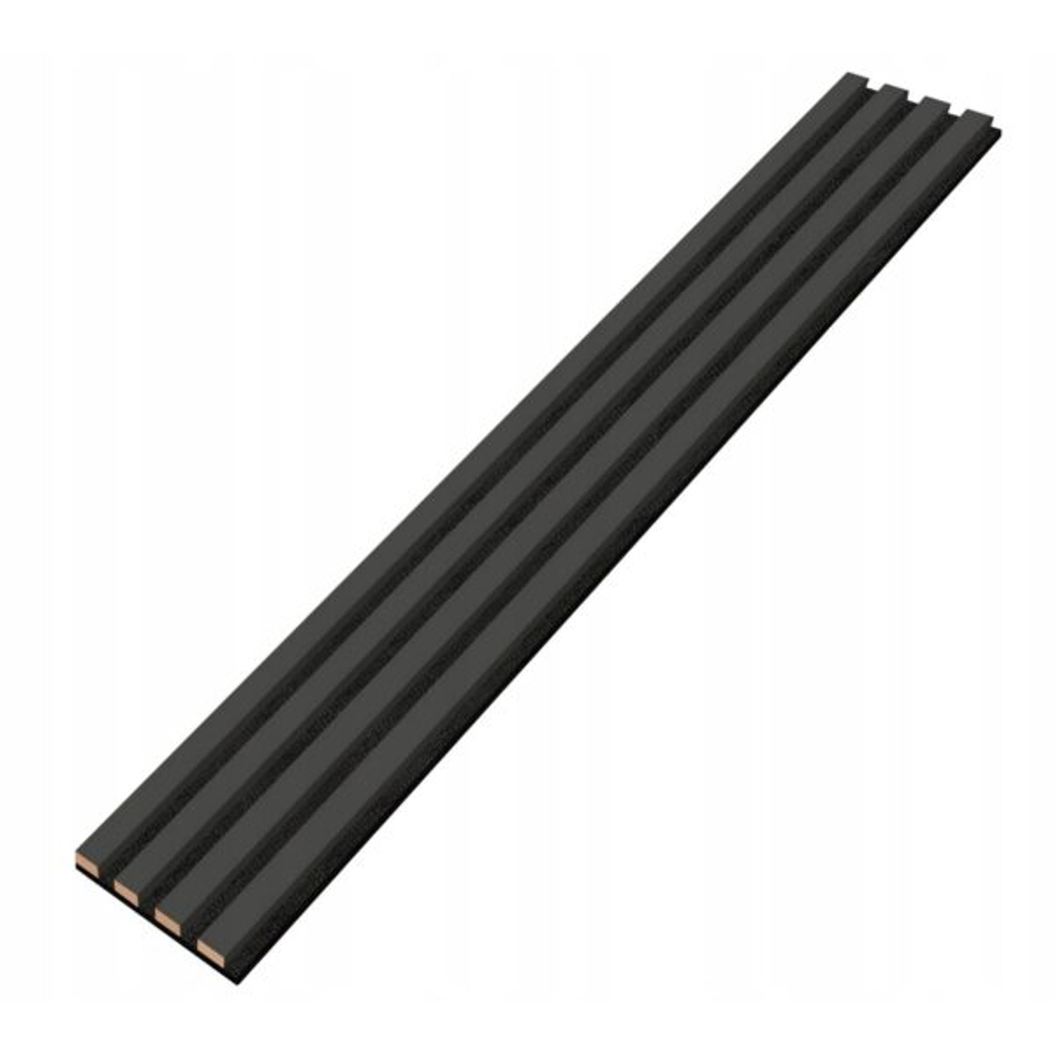 Designový akustický panel - antracit - 18 cm - 4 lamely
