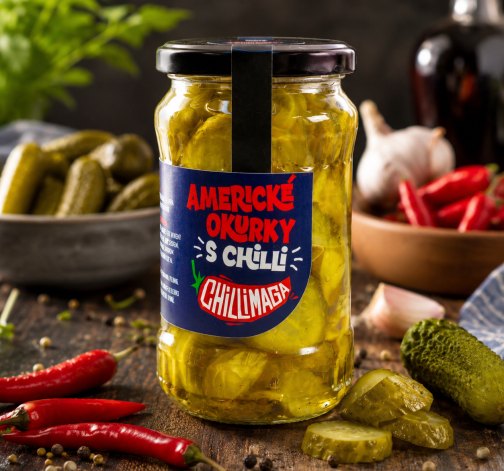 Chilli Maga Americké okurky s chilli 350 g