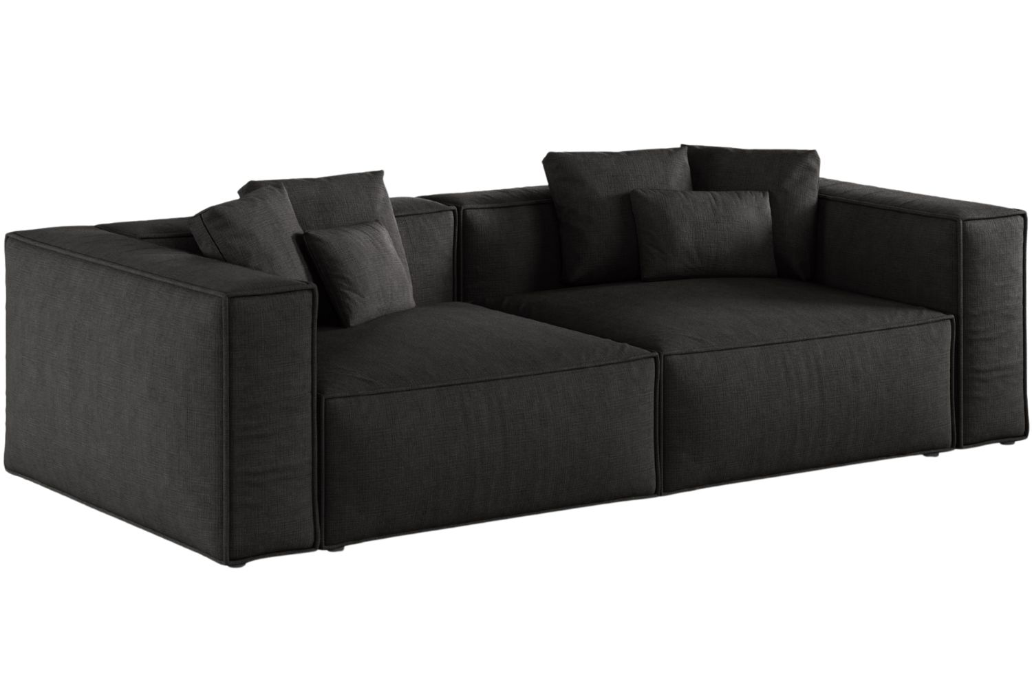 Cosmopolitan Design Černá čtyřmístná pohovka Aveiro 236 cm