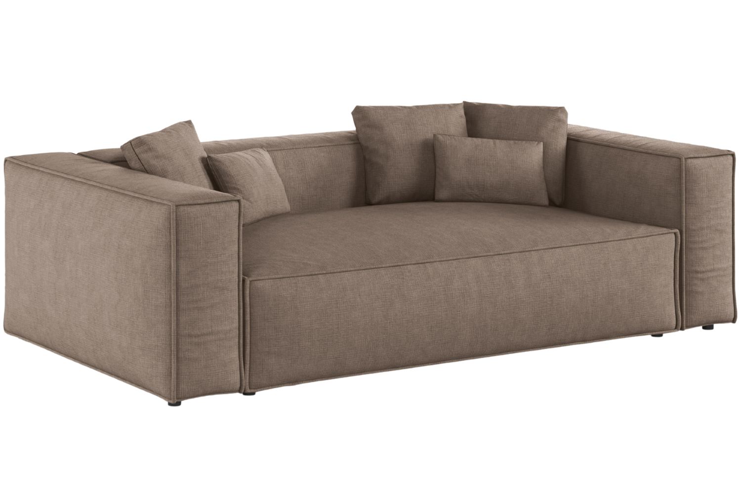 Cosmopolitan Design Hnědá trojmístná pohovka Aveiro 220 cm