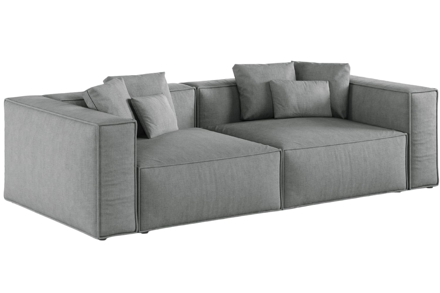 Cosmopolitan Design Šedá čtyřmístná pohovka Aveiro 236 cm