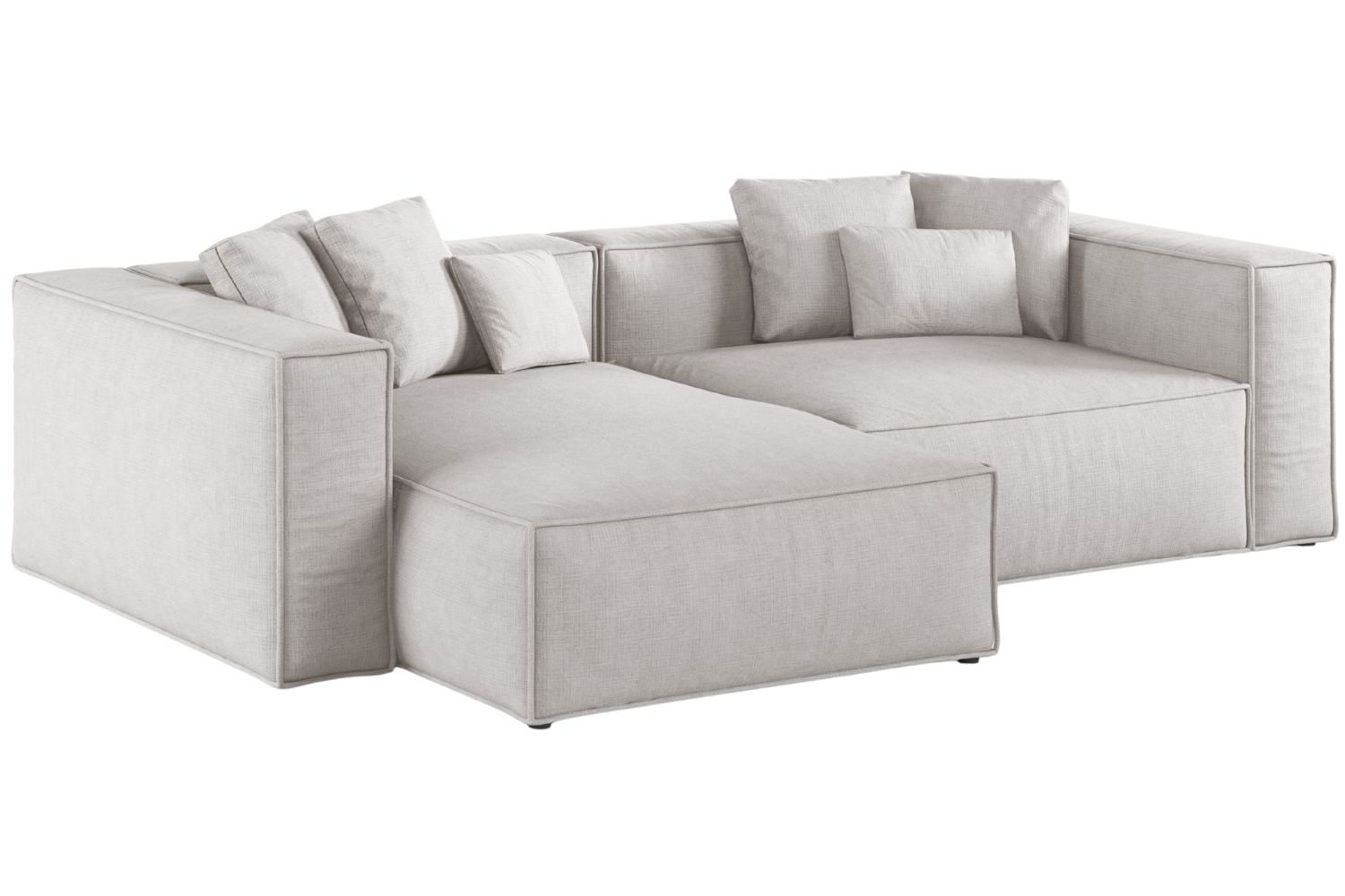 Cosmopolitan Design Světle šedá rohová pohovka Aveiro 254 cm