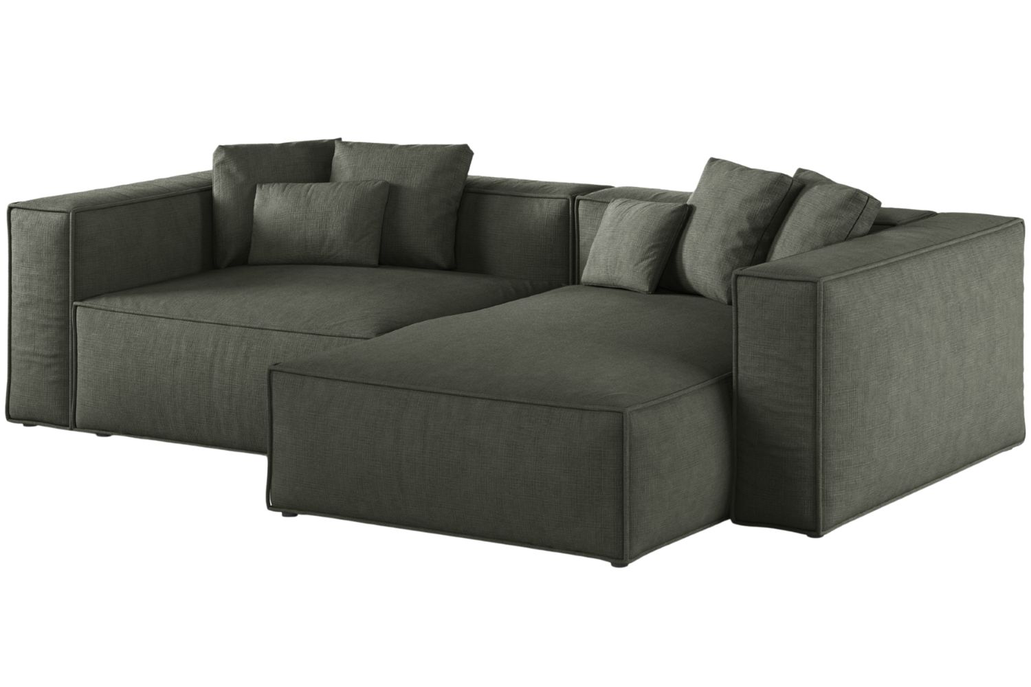 Cosmopolitan Design Tmavě zelená rohová pohovka Aveiro 254 cm