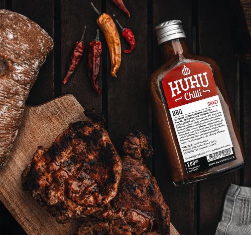 Huhu Chilli BBQ omáčka - sweet 200 ml
