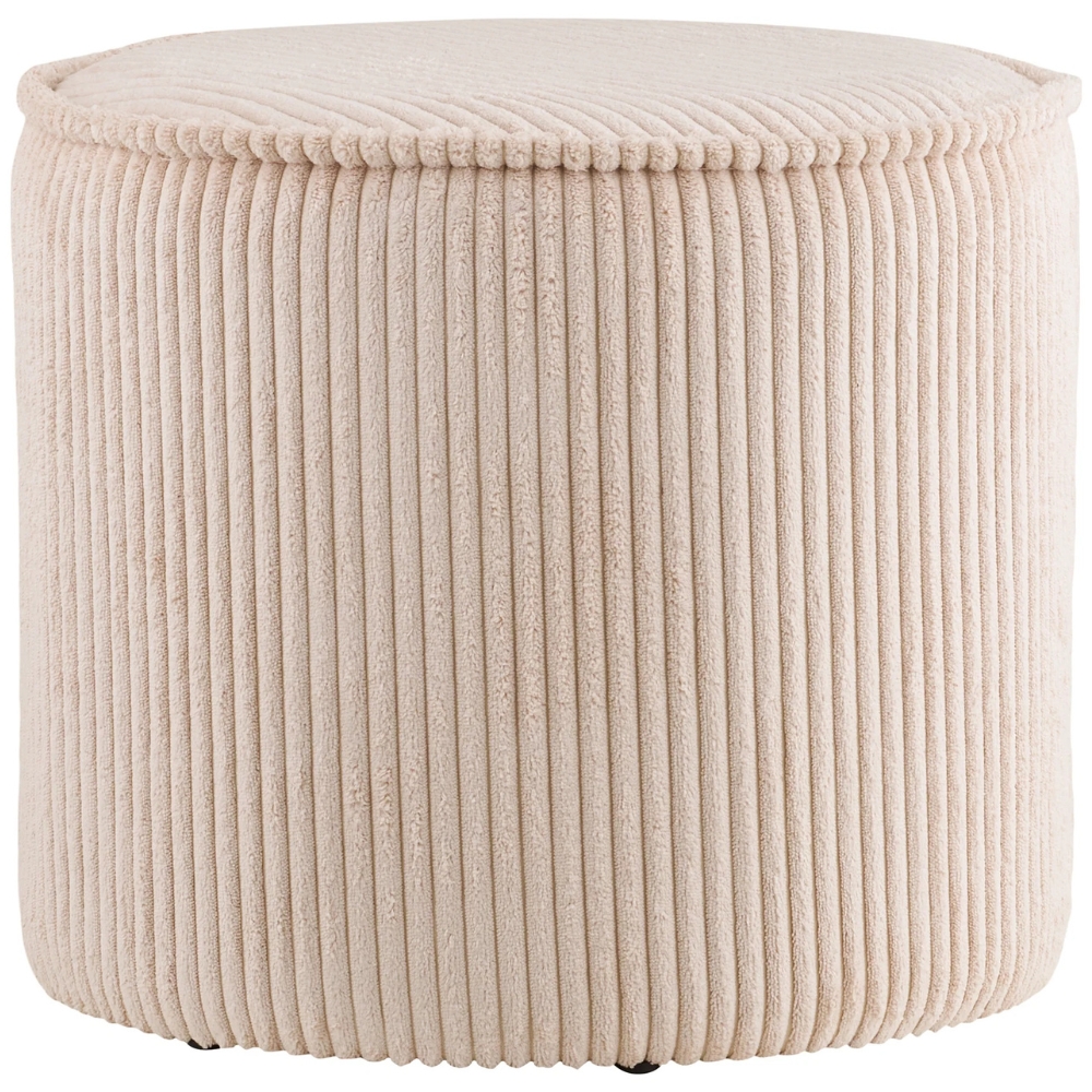 Nordic Living Béžový manšestrový puf Tau 40 cm
