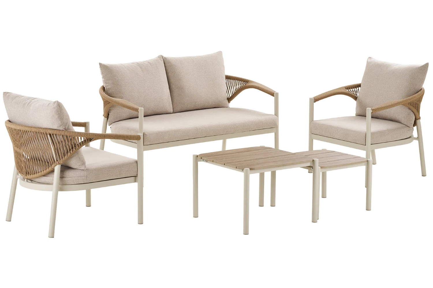 Nordic Living Béžový zahradní set pohovky