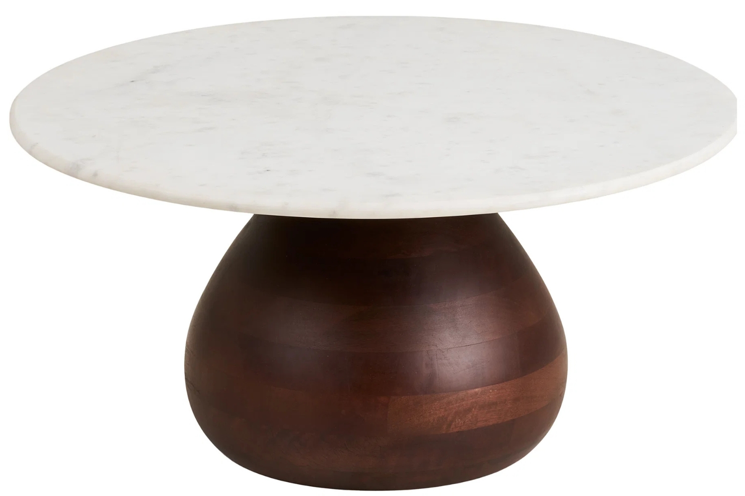 Nordic Living Bílý mramorový konferenční stolek Heidi 70 cm