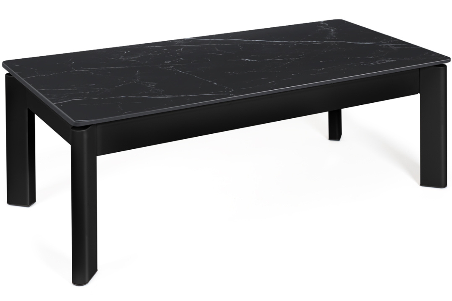 Somcasa Černý keramický rozkládací konferenční stolek Roland 120 x 60 cm
