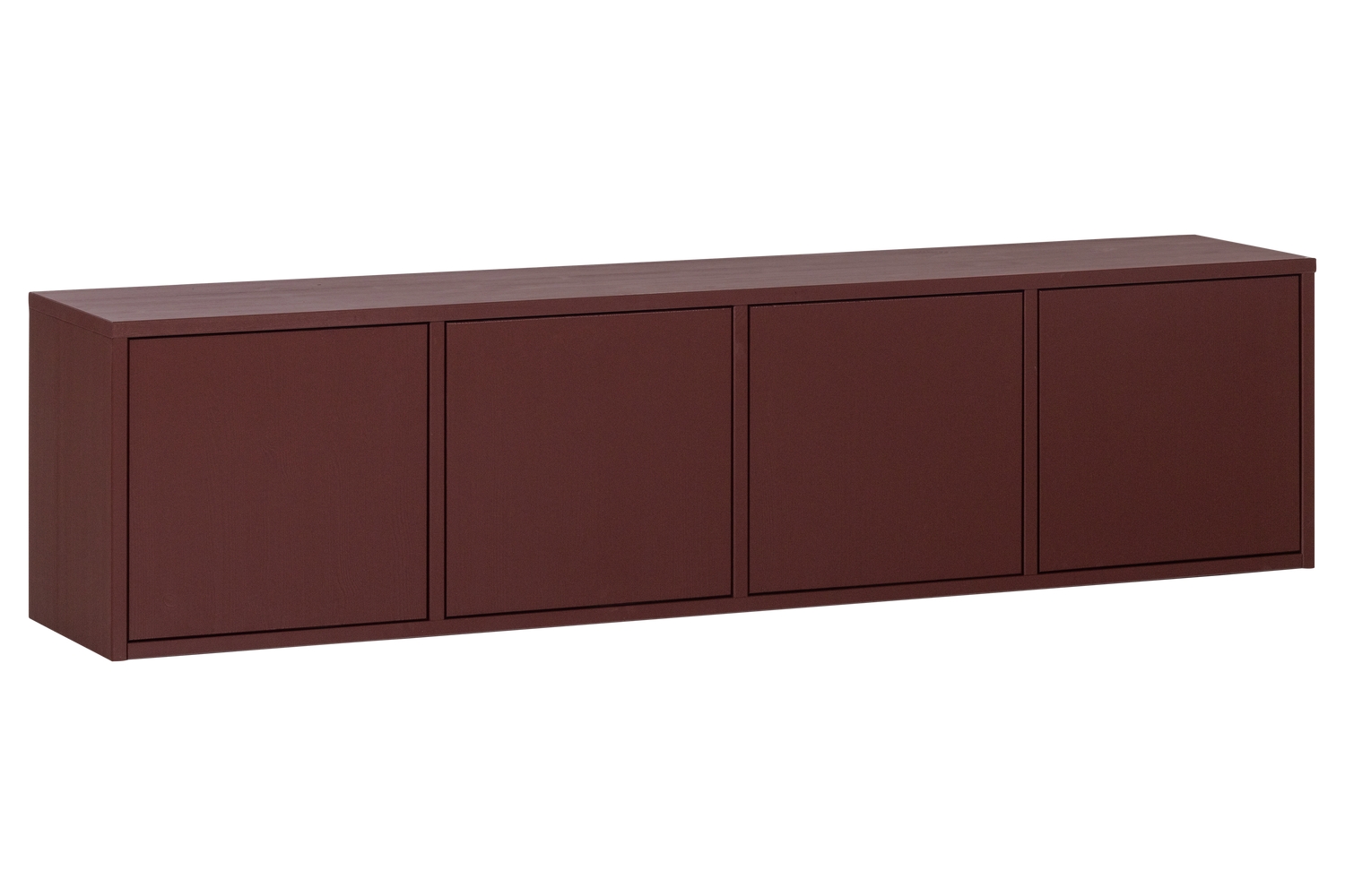 WOOOD Červený dřevěný TV stolek Merel 200 x 39 cm