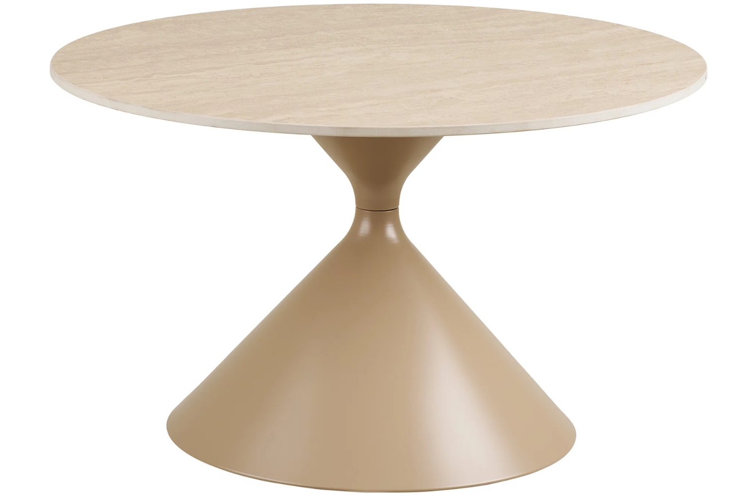 Nordic Living Béžový keramický konferenční stolek Anne ø 70 cm
