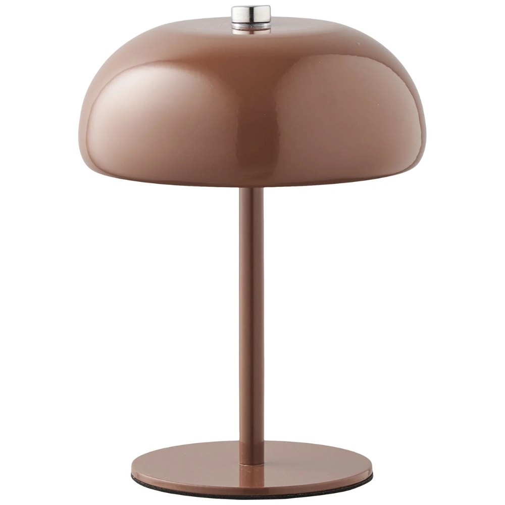 Nordic Living Hnědá kovová nabíjecí stolní LED lampa Margon