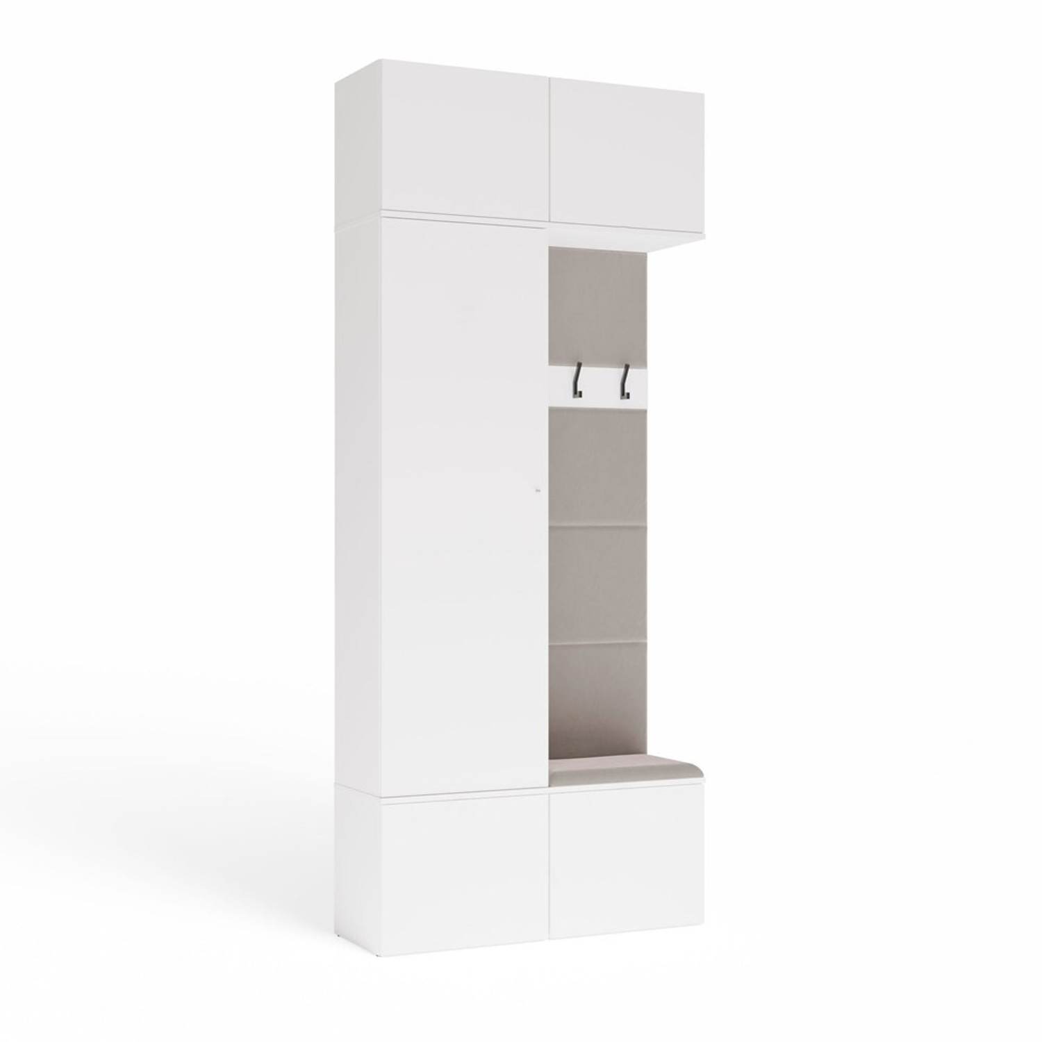 Šatní skříň HAGA II 1Sz1W - bílá