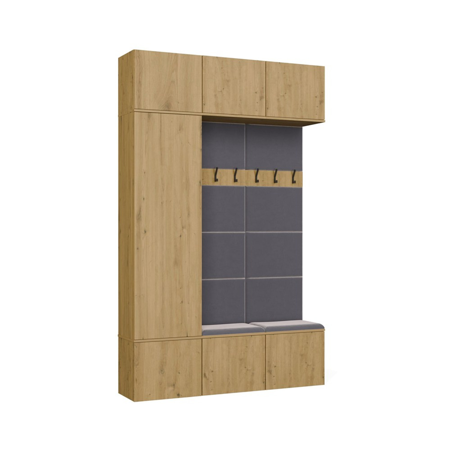Šatní skříň HAGA III 1Sz2W - dub artisan