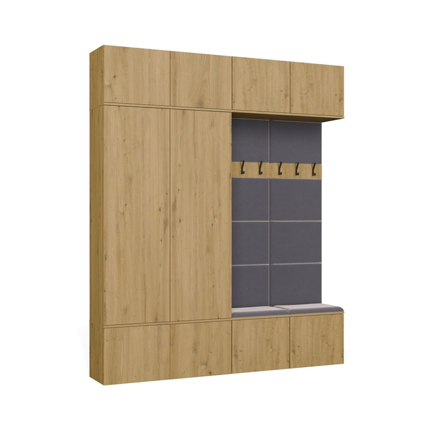 Šatní skříň HAGA IV 2Sz2W - dub artisan