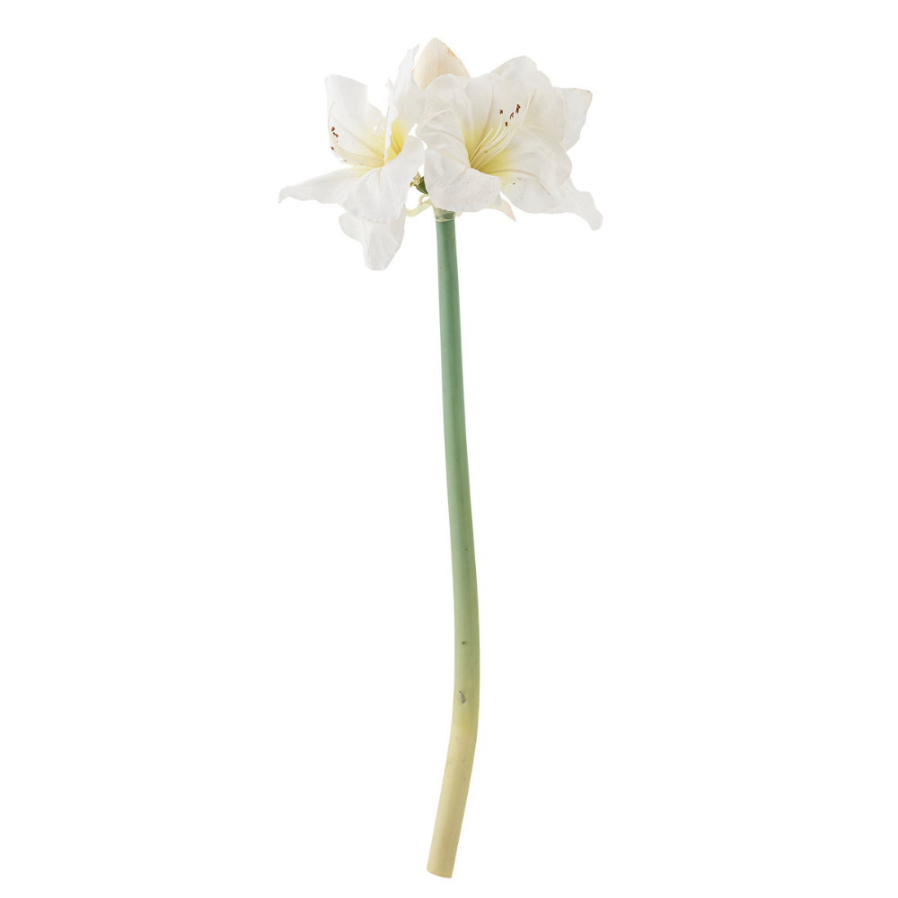 Bloomingville Bílá umělá květina Amaryllis 74 cm