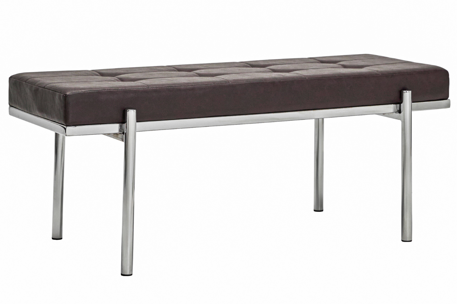 House Doctor Vínová koženková lavice Lao 110 cm