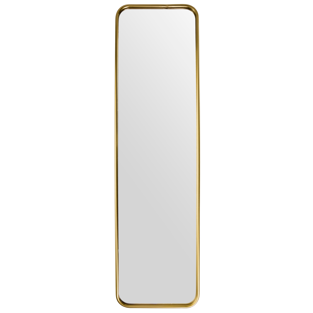 House Doctor Zlaté kovové závěsné zrcadlo Mirror 130 × 35 cm