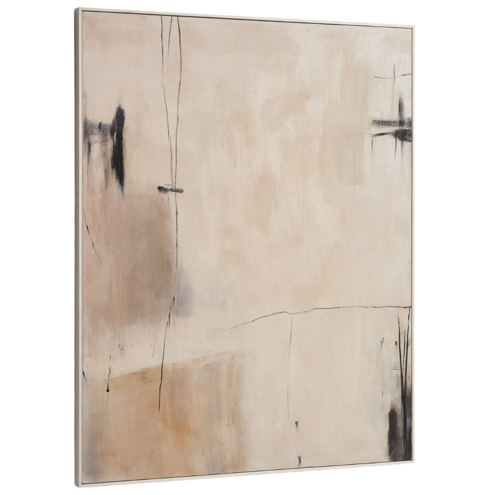 Kave Home Béžový abstrakní obraz Meril 120 x 150 cm
