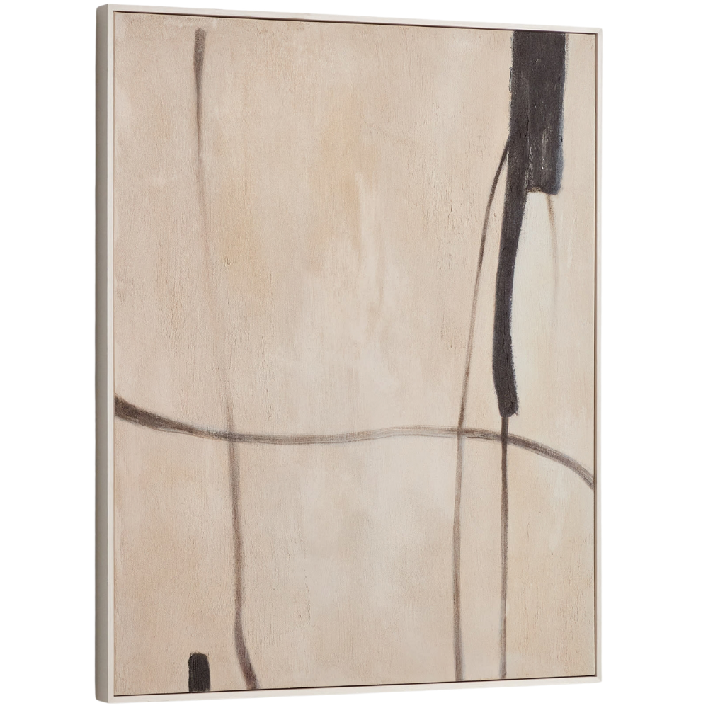 Kave Home Béžový abstrakní obraz Meril 80 x 100 cm