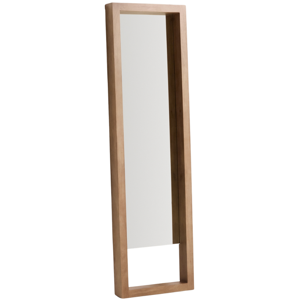 Kave Home Dřevěné stojací zrcadlo Vatro 181 x 52cm