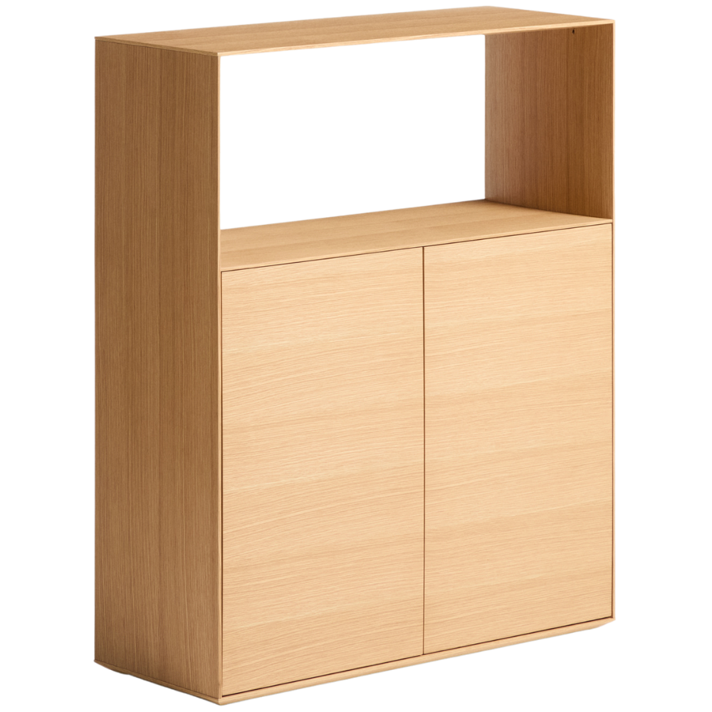 Kave Home Dubová knihovna Visala 106 x 90 cm