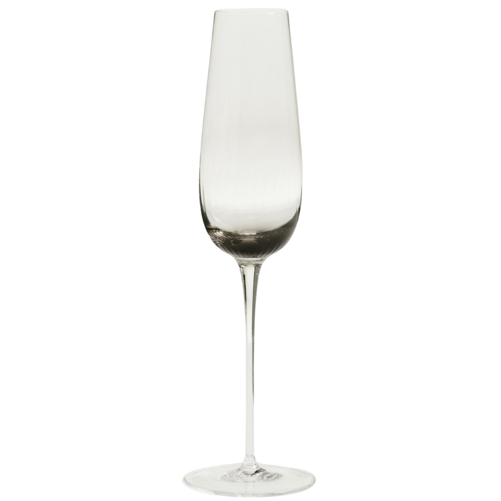 Kave Home Šedá sklenička na sekt Davel 215 ml