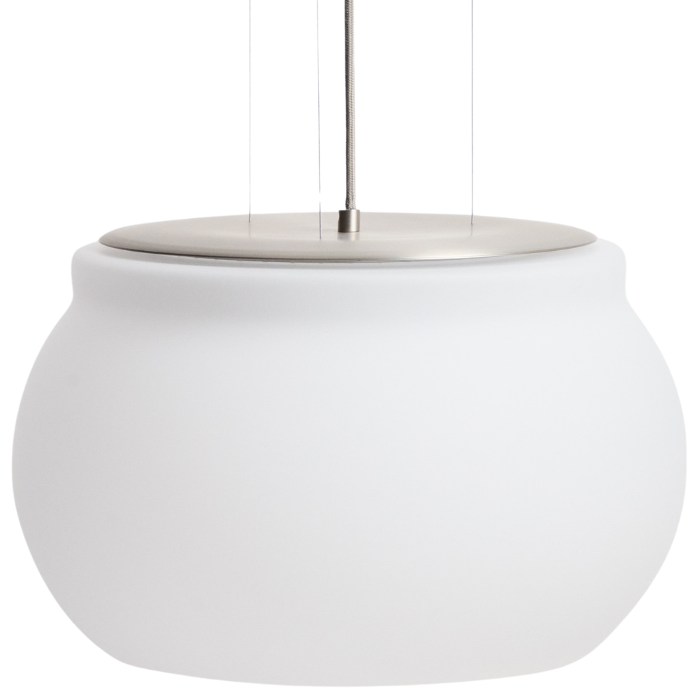 Kave Home Stříbrné kovové závěsné LED světlo  Leruna Ø40 cm